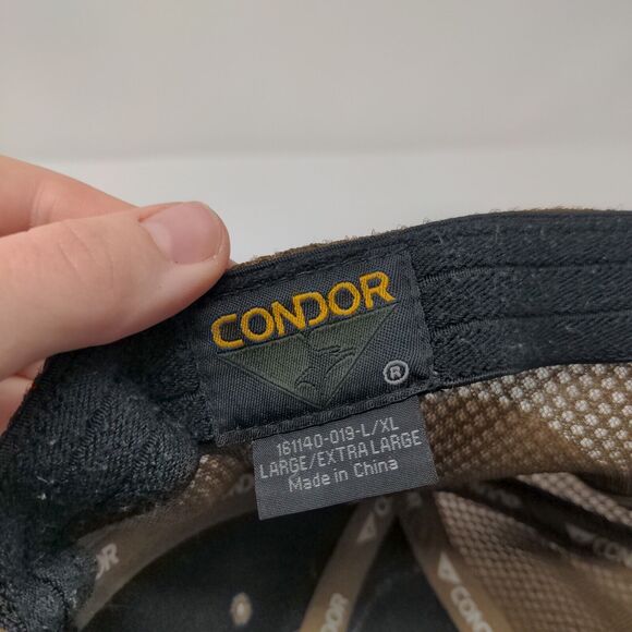 Condor Patch Fitted Mesh Back Hat Brown L/XL Vent Holes 6 Panel - Picture 9 of 9